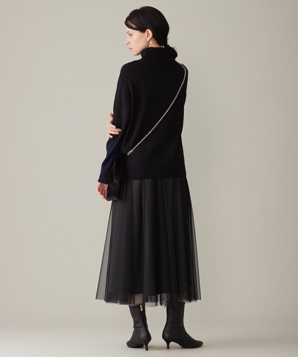 自由区 【洗える】セミウーステッドウールタートルネック ニット 