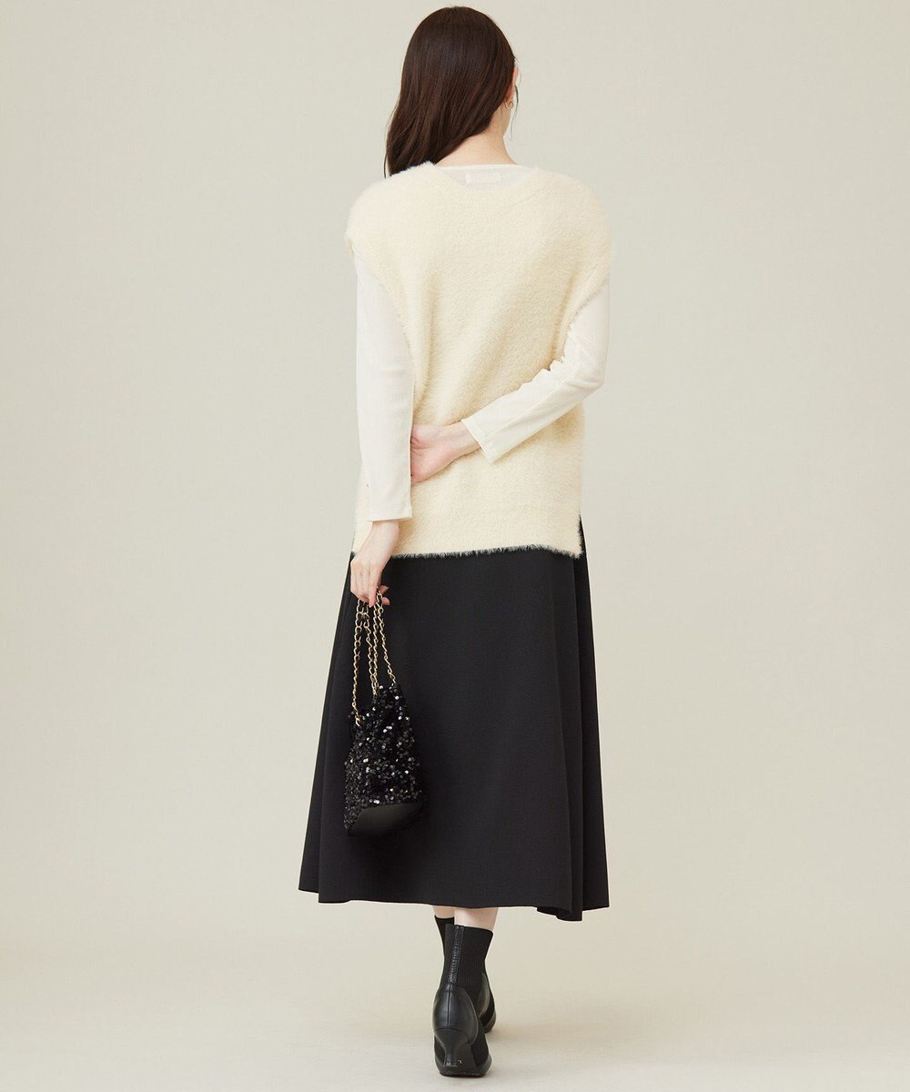 ANY SIS 【前後着用可】シャギーニット ベスト 