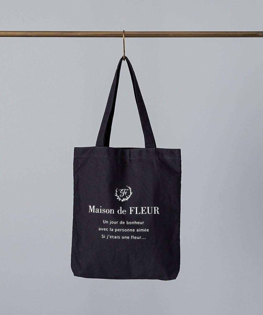 Maison de FLEUR EC限定ブランドロゴプリントキャンバストート 