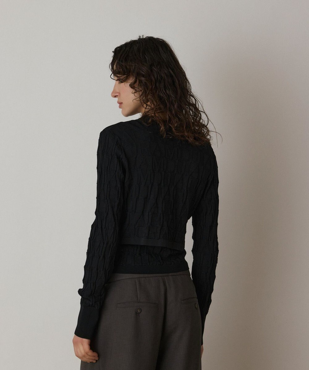 GRACE CONTINENTAL モノグラムニットカーディガン 