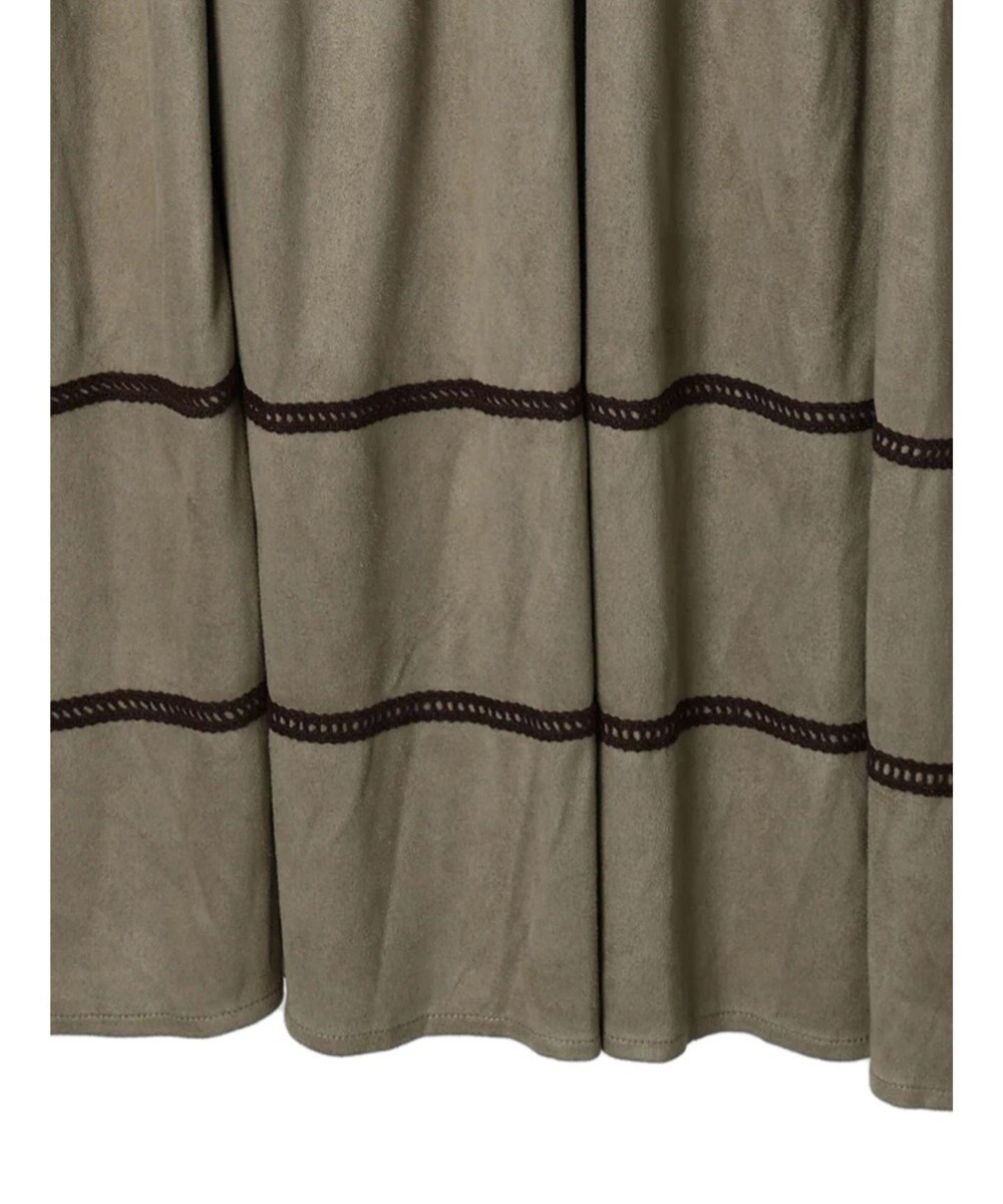 Green Parks ■ＥＳＣＡＲ　スエード調ギャザーキリカエワンピース 