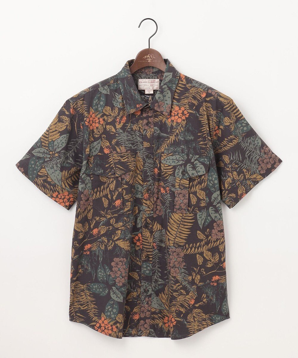 JOSEPH ABBOUD MOUNTAIN 【FILSON】WASHED SHORT SLEEVE FEARHER CLOTH SHIRT 