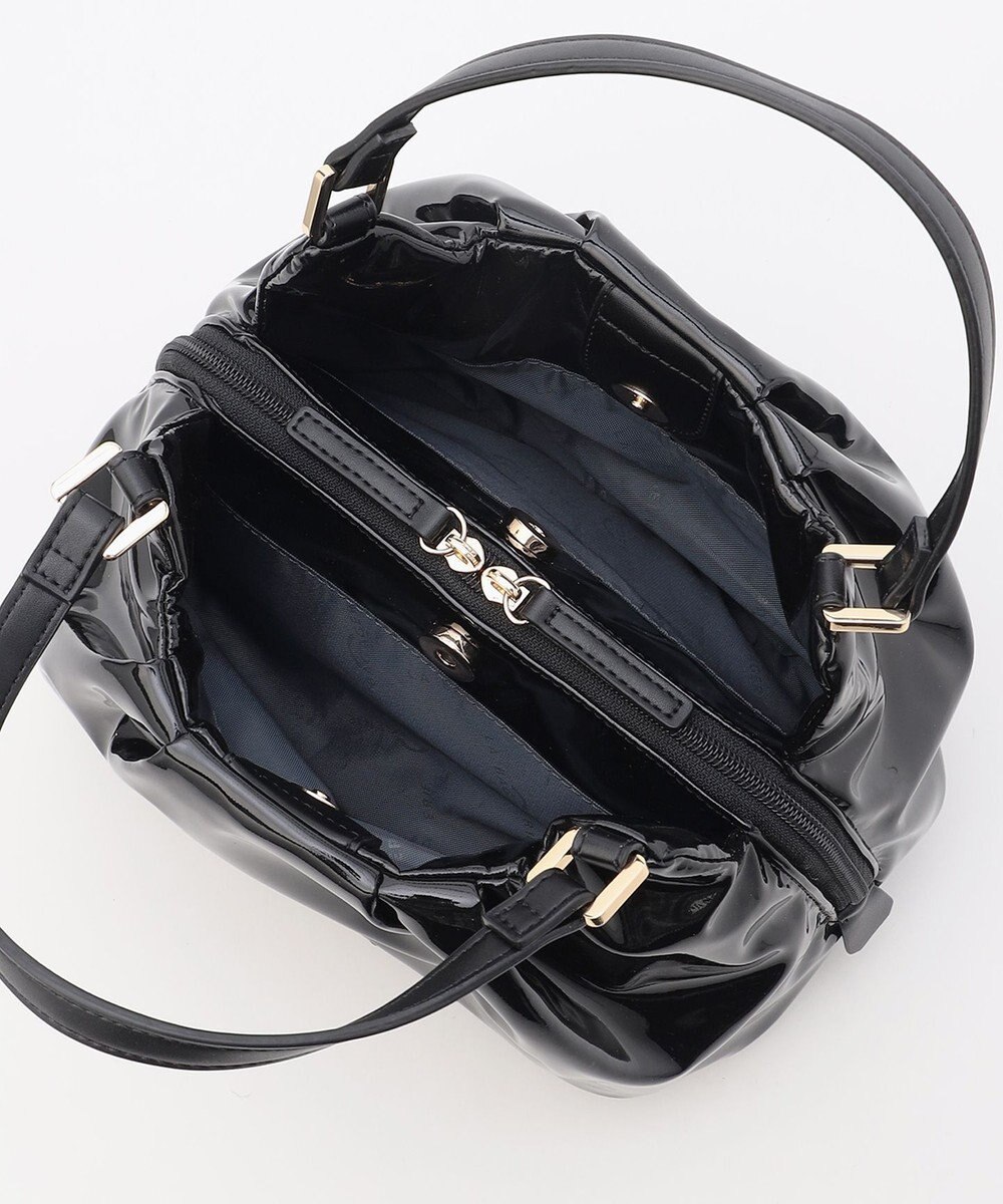 LA BAGAGERIE ソフトエナメル2WAYハンドバッグ Sサイズ 