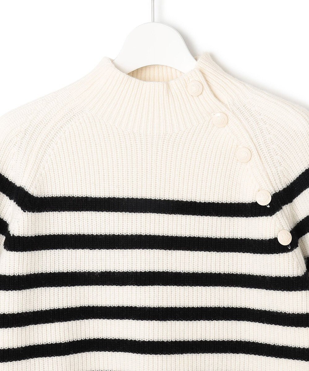 23区 S 【洗える】ウールカシミヤ パネルボーダー ニット 