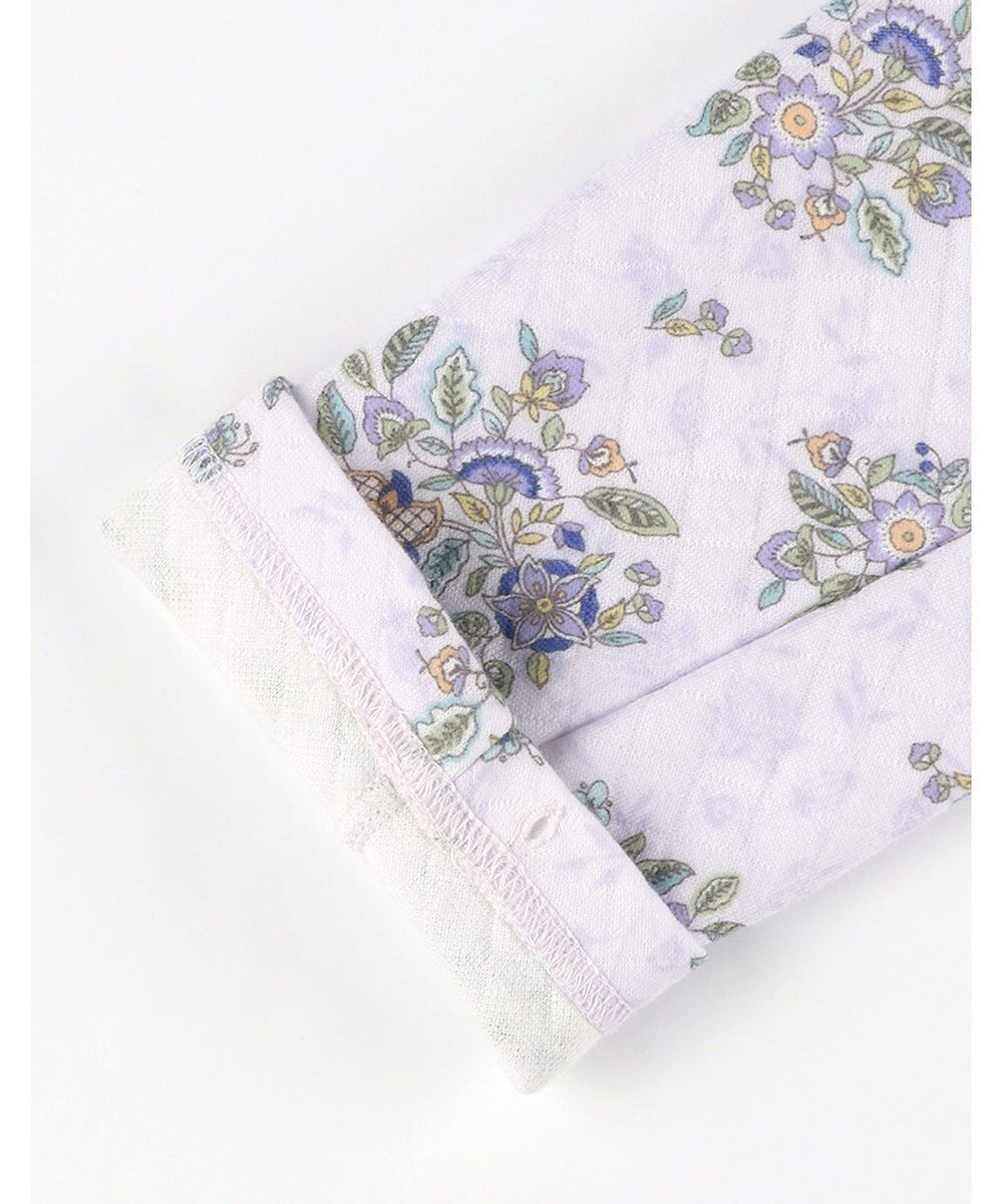 WACOAL ワコール_リラックス＆スリープ パジャマ 長袖 長ズボン 綿100％(表側・肌側) キルトニット素材 ハドンホール 上下セット 前開き ミントン NDW416 /ワコール 