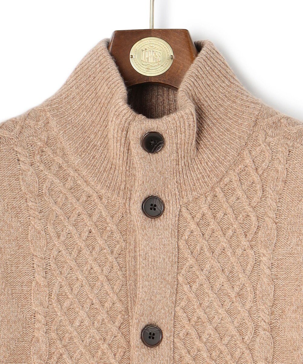J.PRESS MEN ウール×カシミヤの上質素材【Cash Lamb's Wool】ハイネックケーブル カーディガン_25年モデル 
