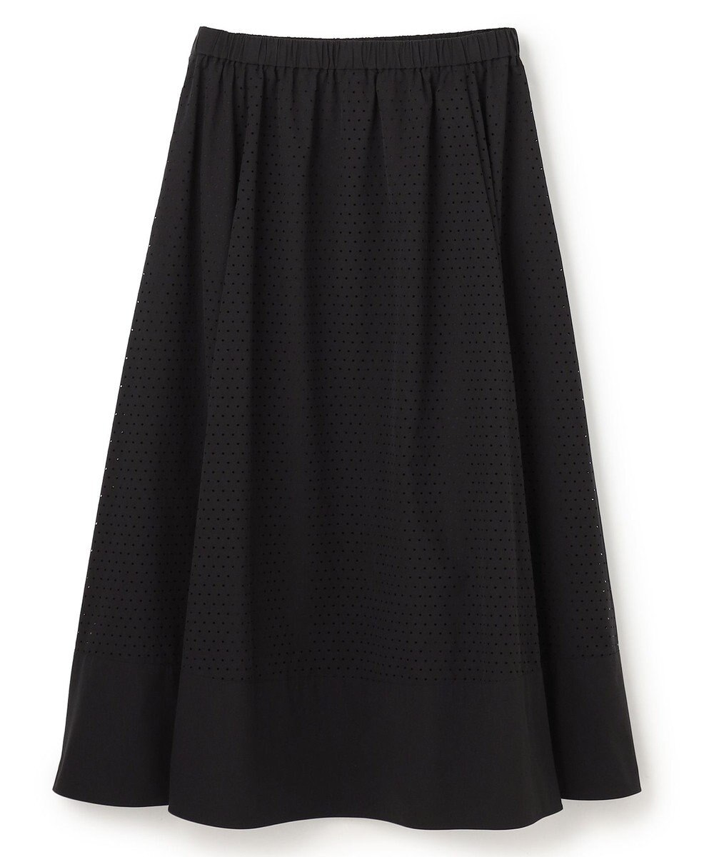 UNFILO L 【セットアップ着用可/ウエストゴム】FINE MOVE パンチング ドット スカート 