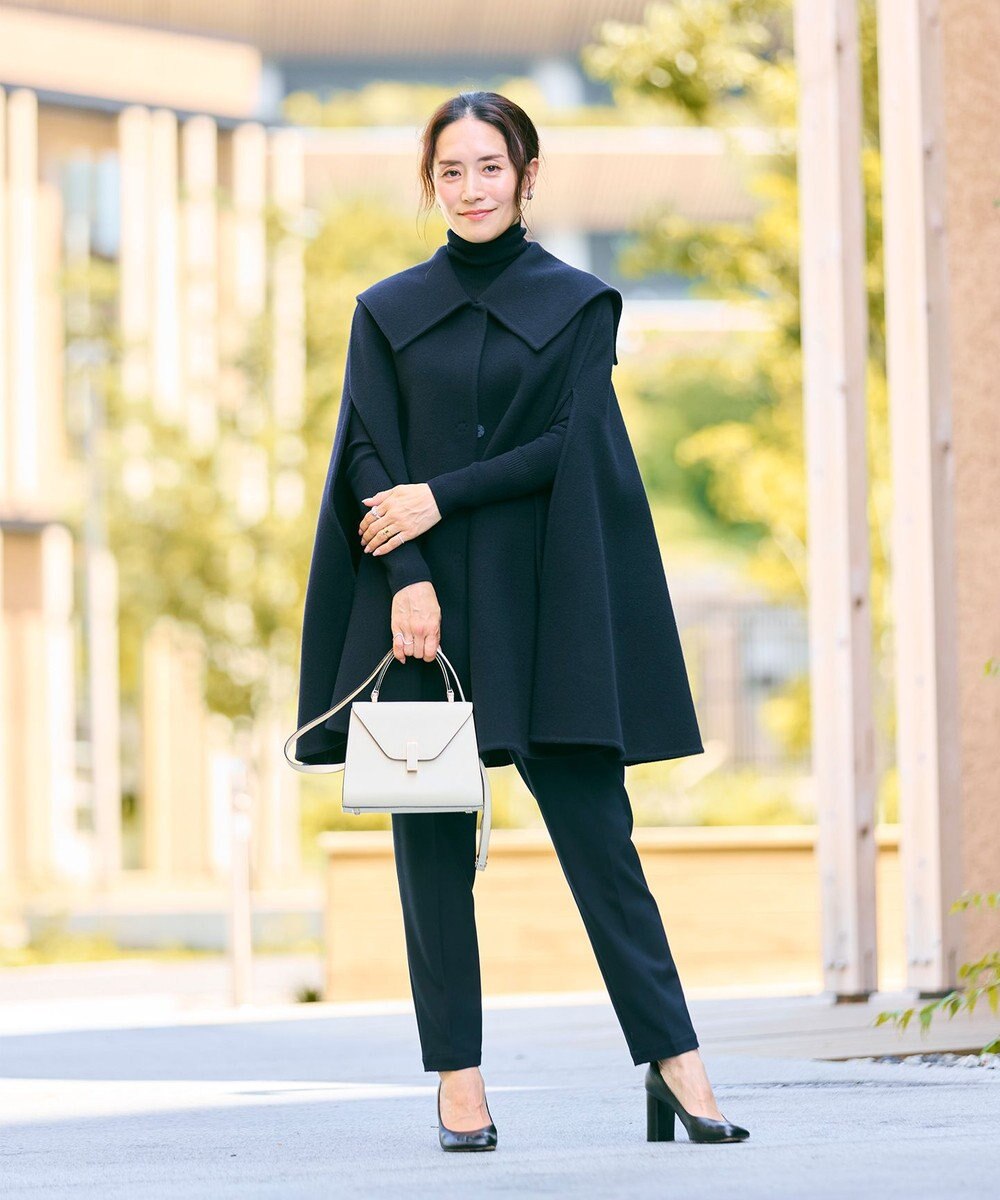 #Newans セーラーカラーダブルフェイスケープコート 