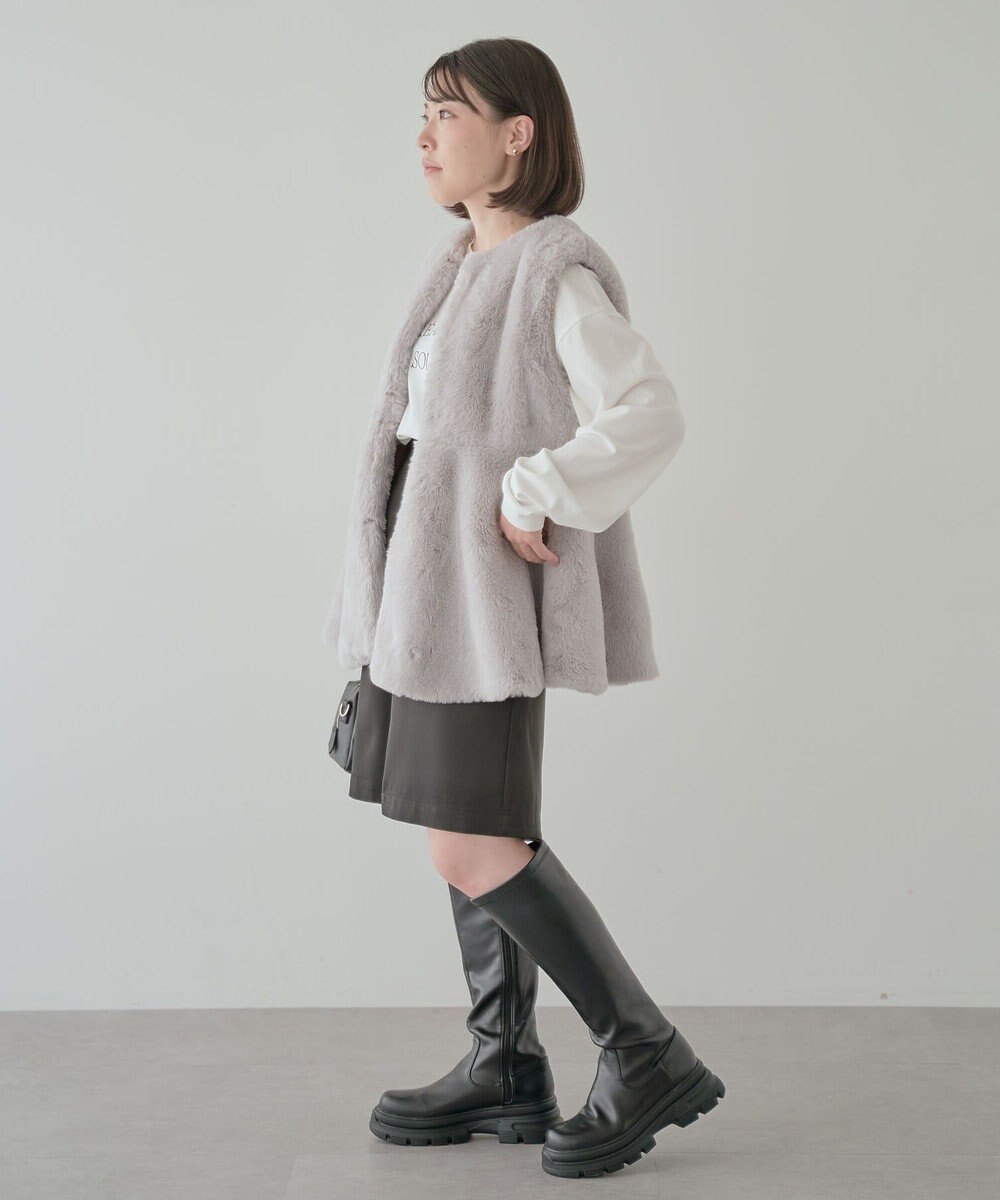 Green Parks ・ＥＬＥＮＣＡＲＥ　ＤＵＥペプラムフェイクファーベス 