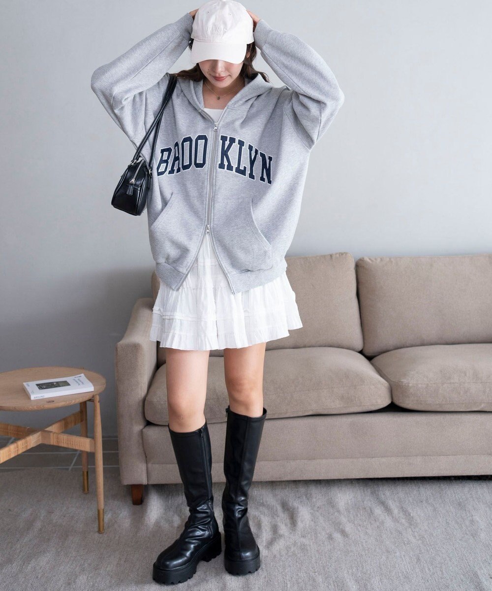 WEGO グラフィックBIGZIPパーカー 