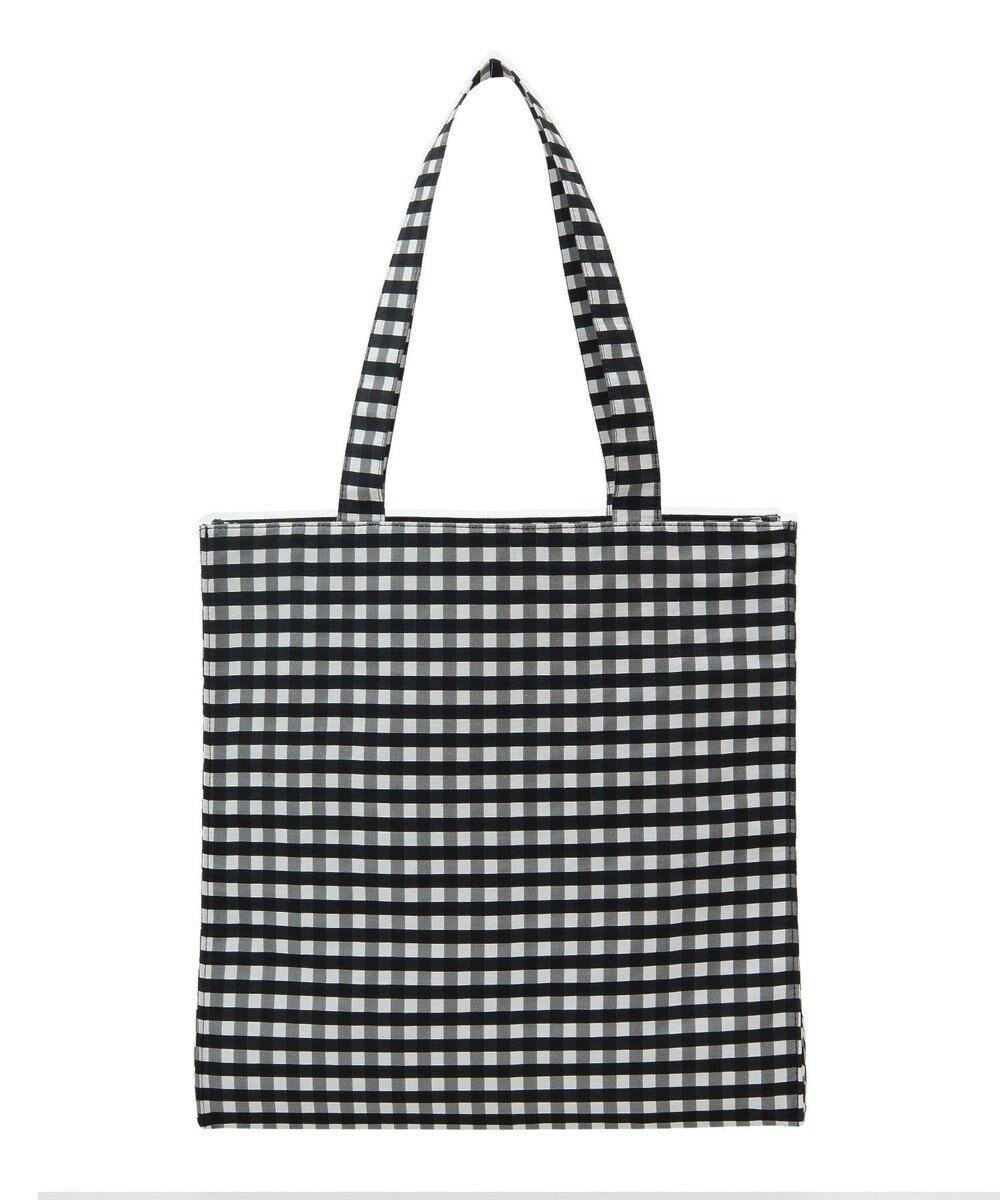 Maison de FLEUR ブランドロゴ刺繍ギンガムスクエアトート 