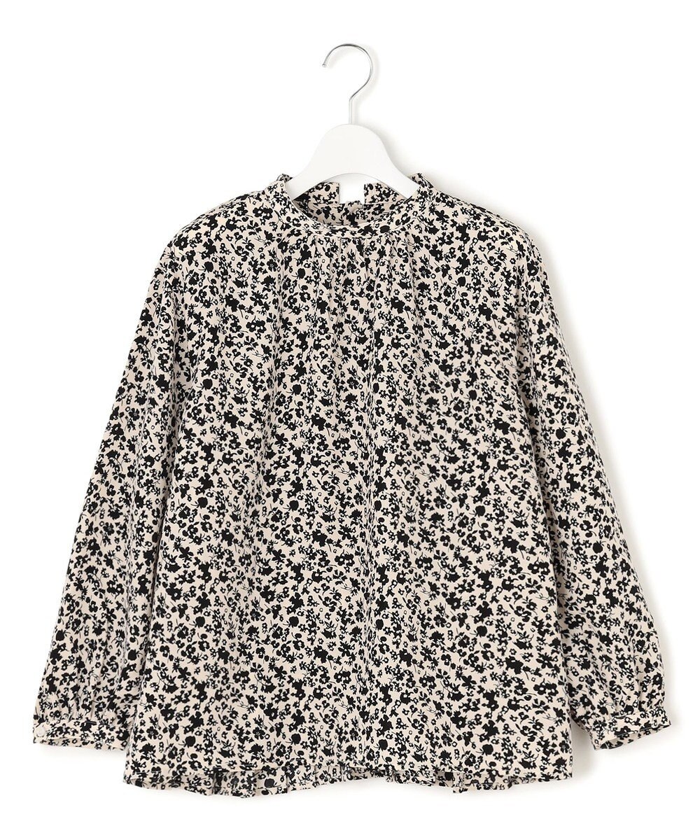 J.PRESS YORK STREET 【WOMEN】フラワープリント プリーツブラウス 