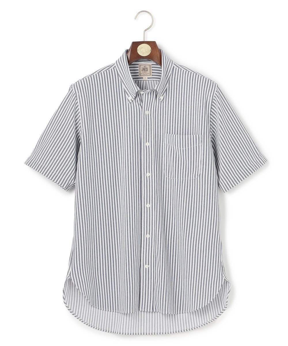 J.PRESS MEN 【吸水速乾 / 抗菌防臭 / 遮熱 / 防シワ】【J.PRESS OXFORD JERSEY】カノコインレイ半袖 シャツ / B.D. 