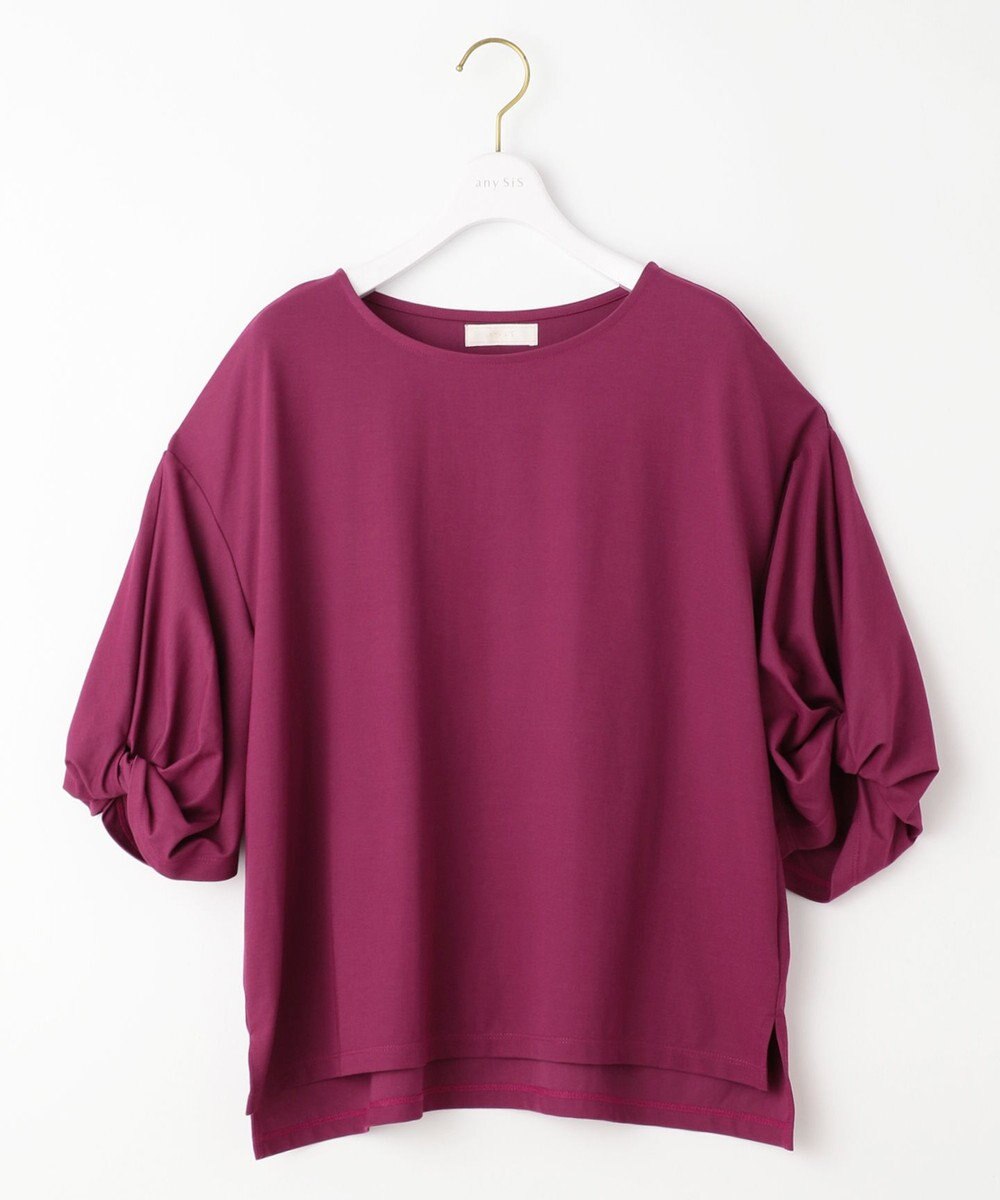 ANY SIS シルケットスムースツイストスリーブ カットソー 