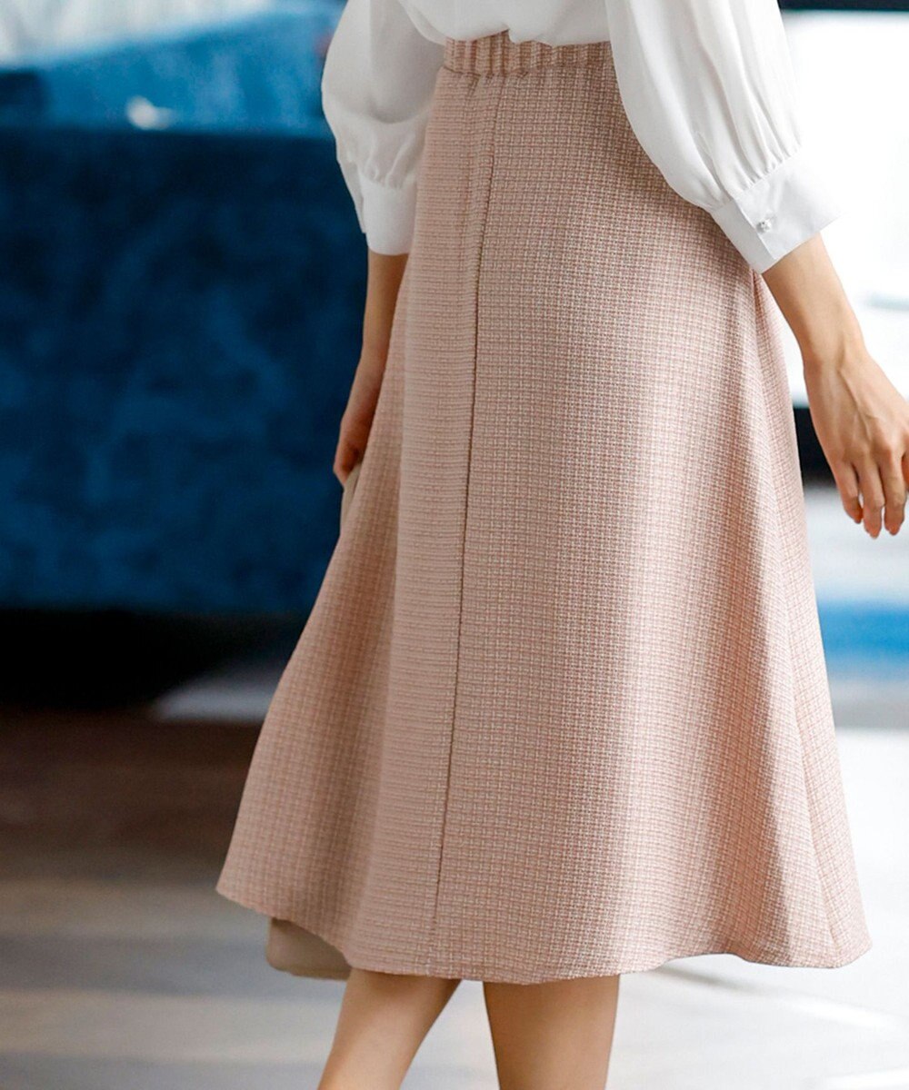 Tiaclasse フレアツイードスカート 