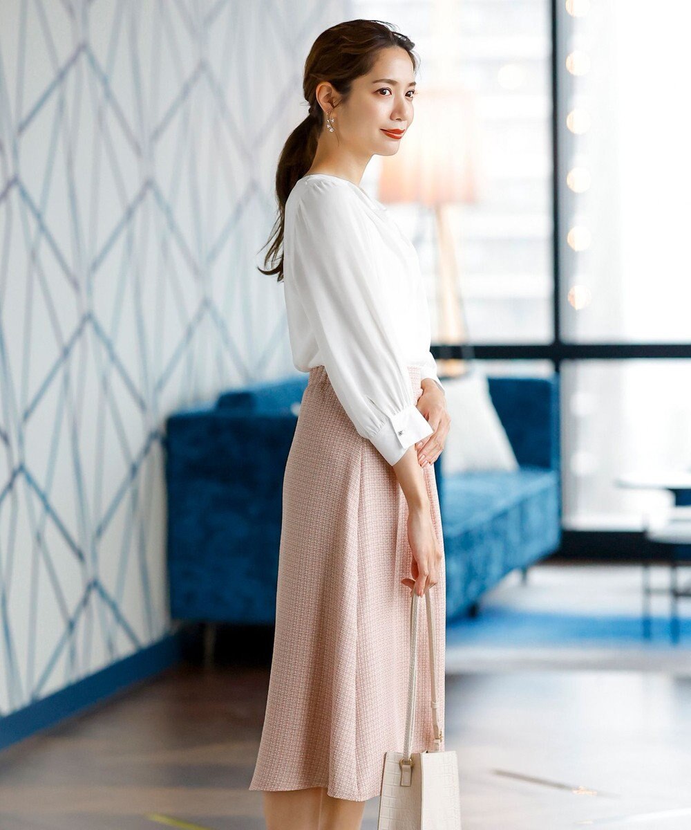 Tiaclasse フレアツイードスカート 