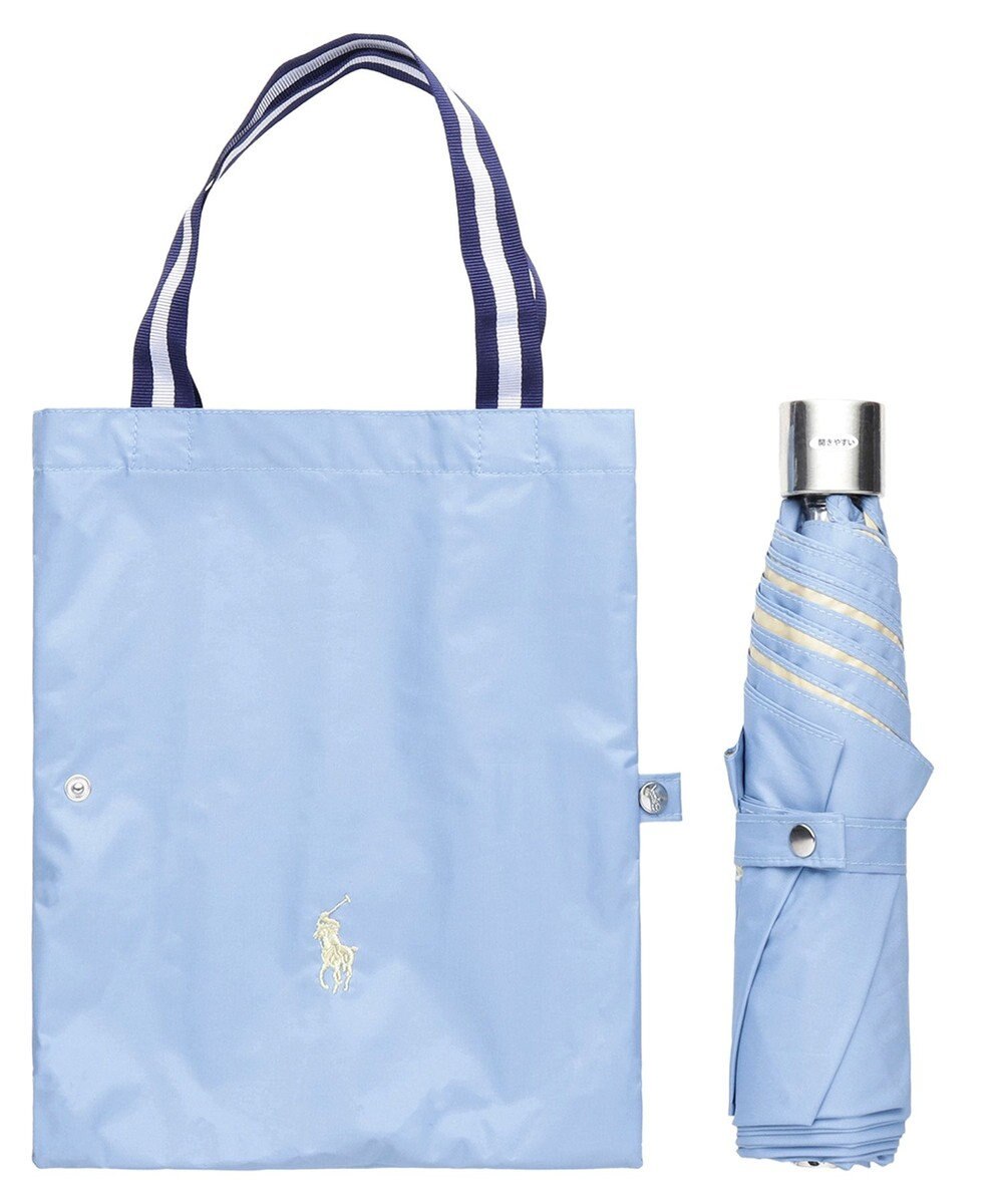 MOONBAT 【軽量】POLO RALPH LAUREN 晴雨兼用日傘 折りたたみ傘 PP刺繍／遮光 遮熱 UV 