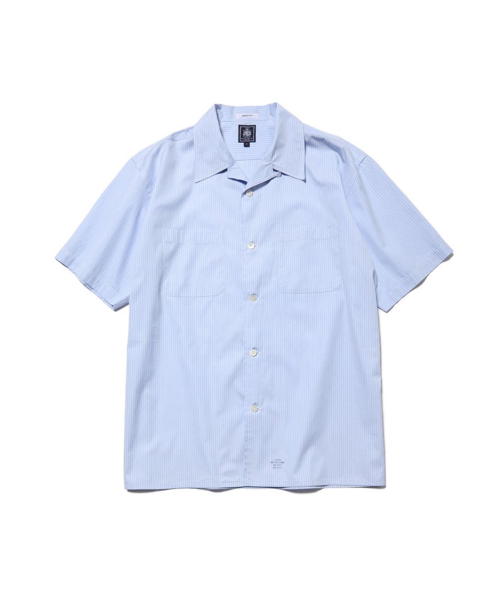 J.PRESS MEN 【J.PRESS ORIGINALS】Broad Stripe Open Half Sleeve Shirt / Baggy-Fit 