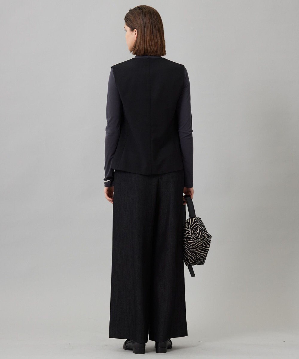 ICB L 【UVカット・洗える】ウール2WAYストレッチ Vネックベスト 