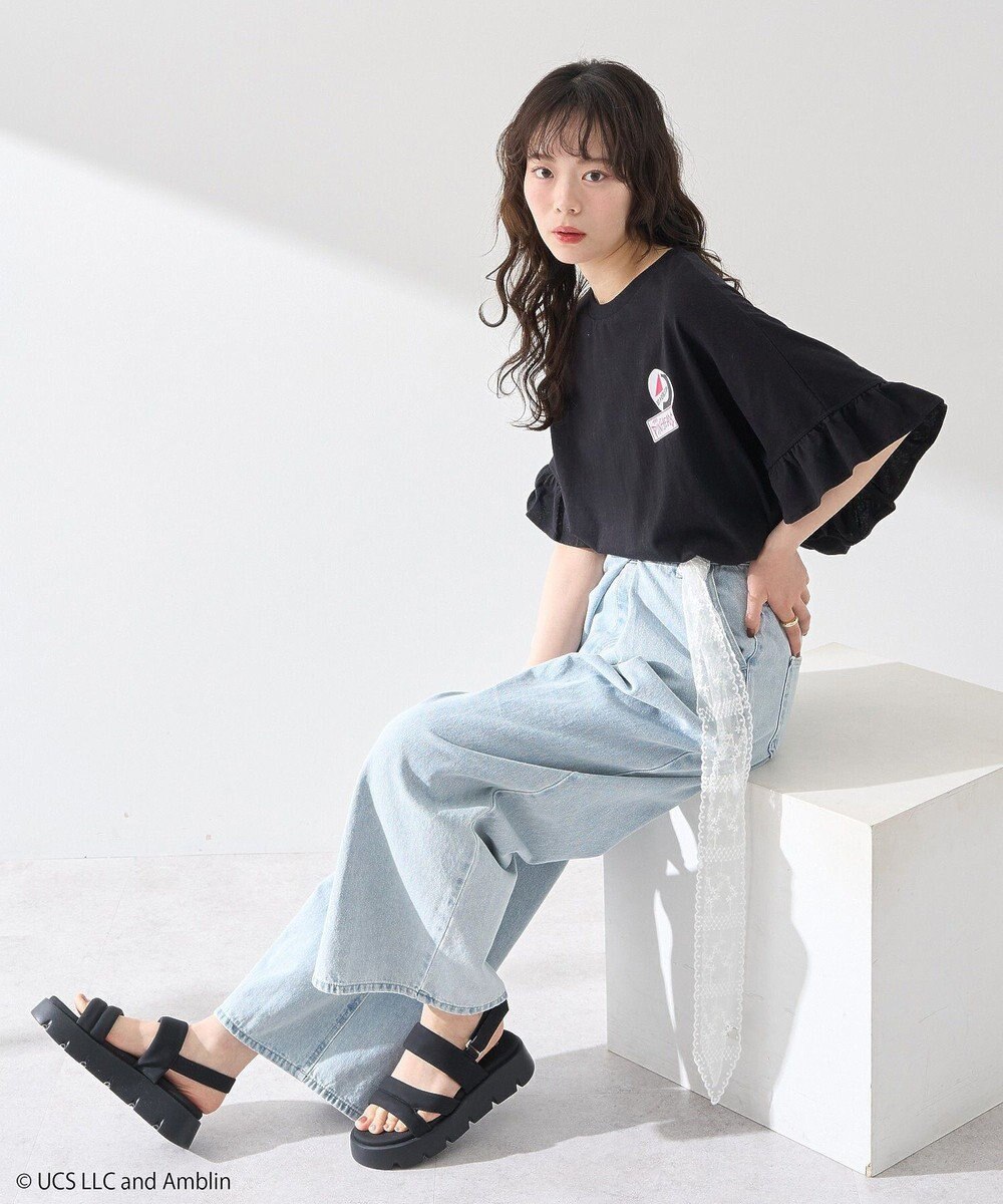 earth music&ecology Ｂａｃｋ　ｔｏ　ｔｈｅ　Ｆｕｔｕｒｅ／ｅｍａｅ　フリルＴ 