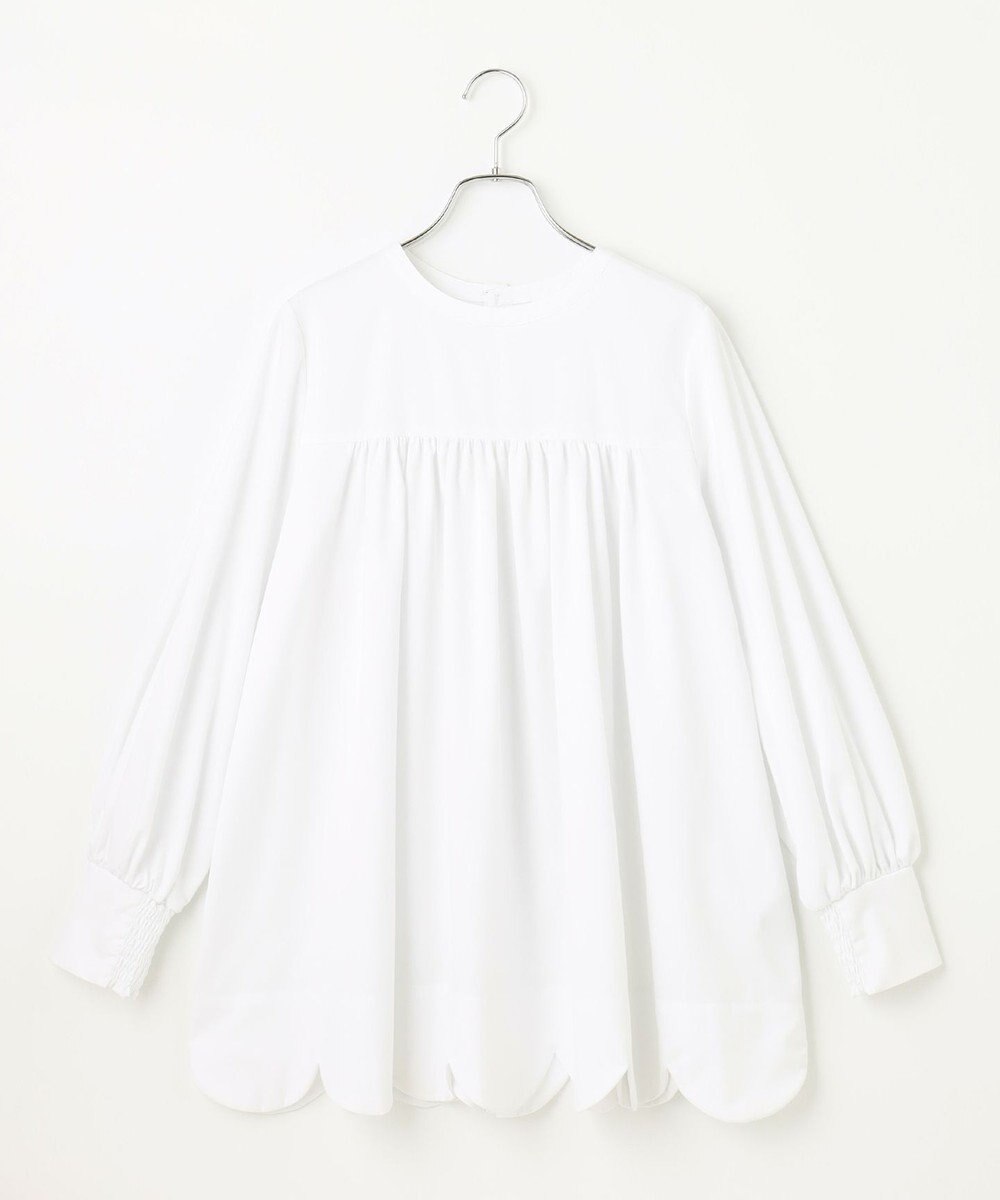 #Newans 【ANSWER for 神戸エレガンス】スカラップヘムチュニックブラウス 