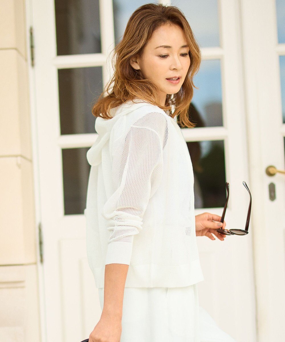 自由区 【SHIHOさん着用】ライトメッシュジップ パーカー 