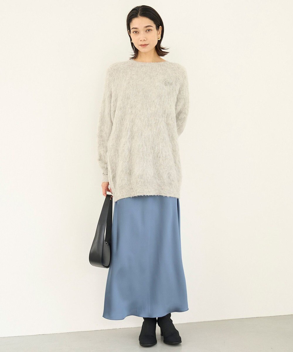 UNFILO アルパカシャギー ロングニット 