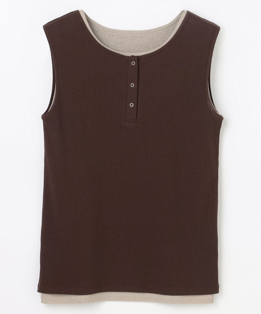 ANY L 【2SET】ツインセットヘンリーネックタンクトップ 