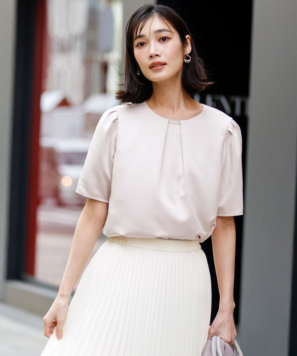 ANY SIS 【2WAY】サテン ブラウス 