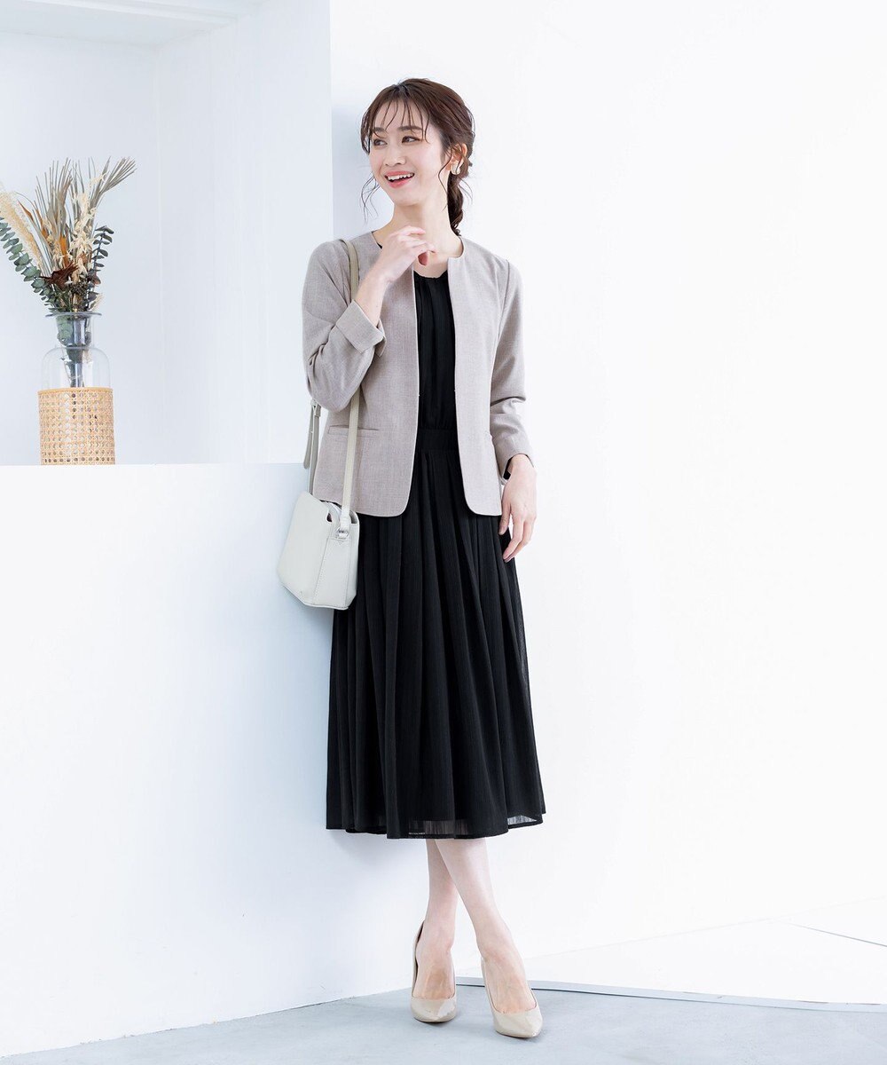 Tiaclasse L 【新色追加・洗える】シフォンギャザーワンピース 