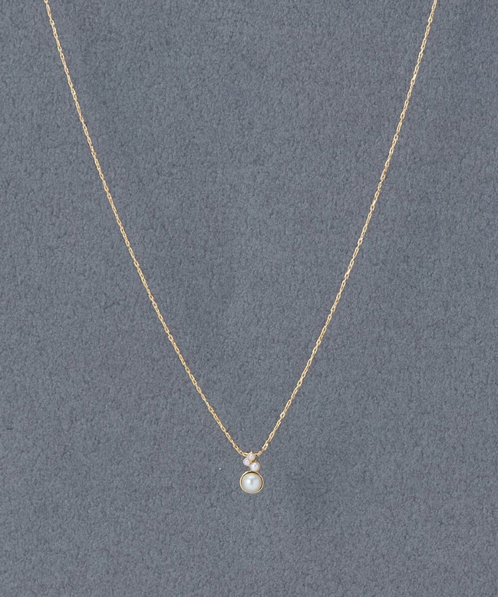 Phoebe 〈金属アレルギー対応〉パールブルームネックレス　小粒パール 