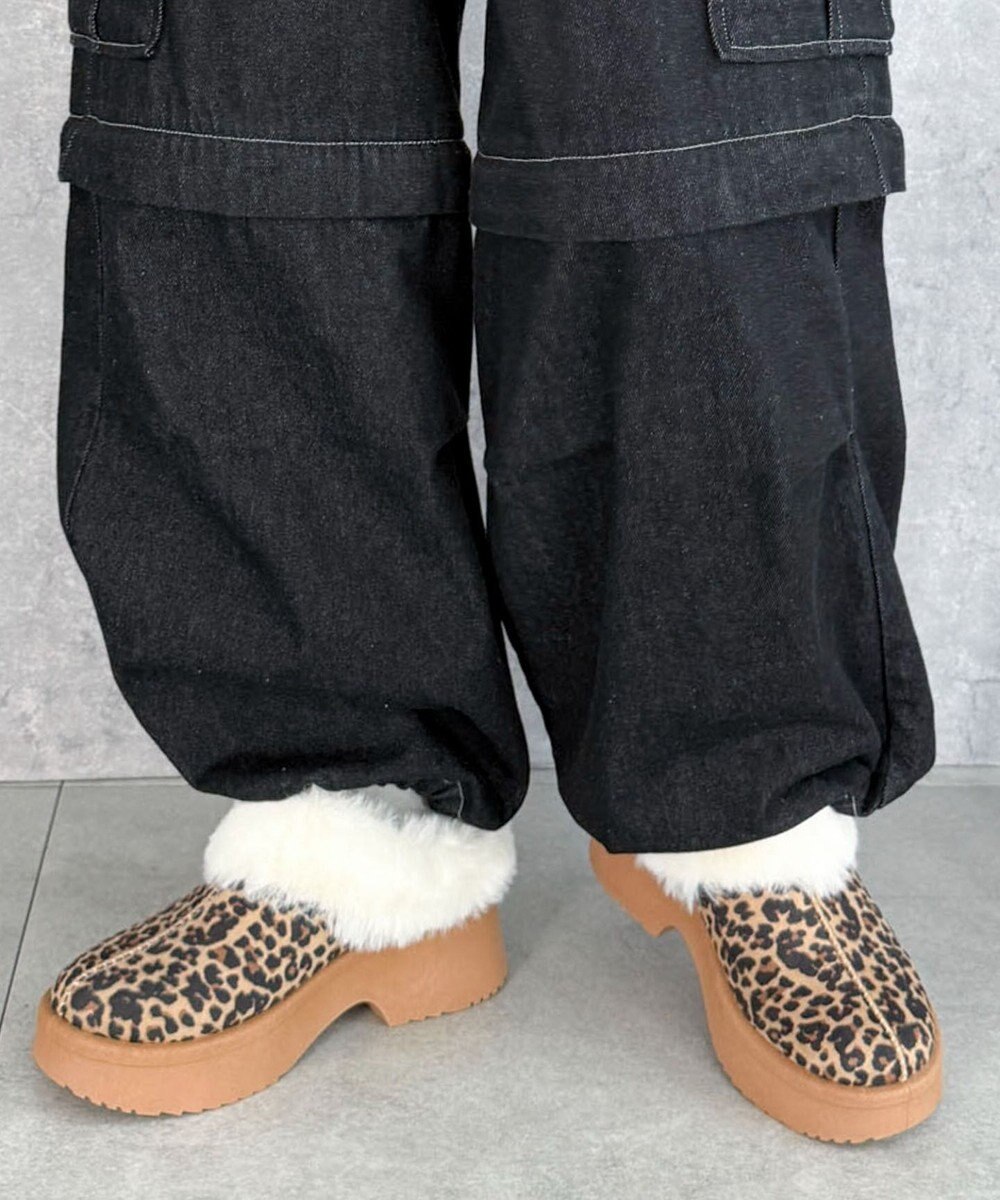 WEGO 【25年秋冬新作/あったかい】ムートンタッチサボ 