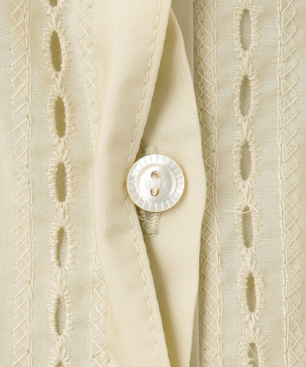 J.PRESS LADIES L 【洗える】エンブロシャツジャージー ブラウスライク カットソー 