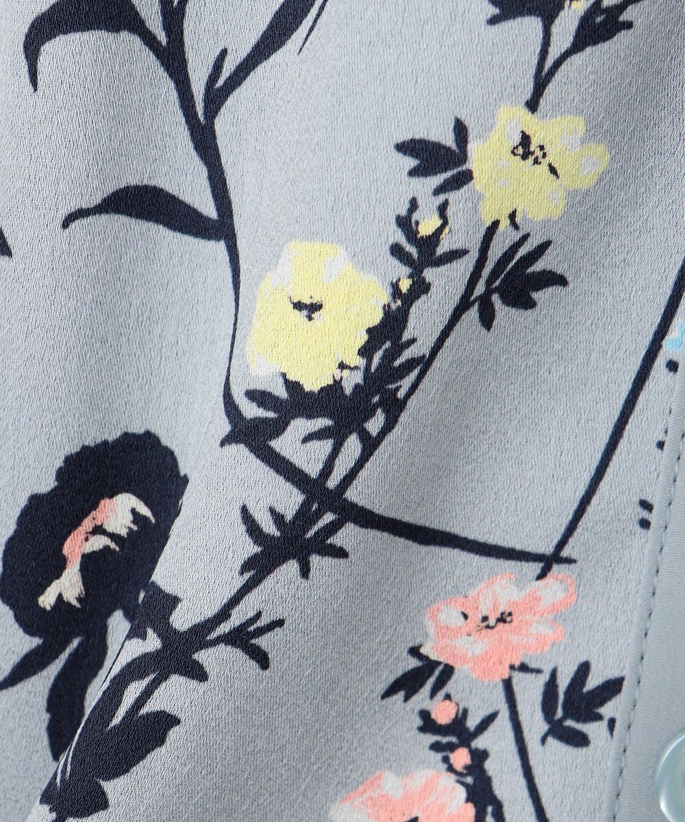 自由区 S 【WEB&一部店舗限定】ハーバルフロープリント8分袖 ワンピース 