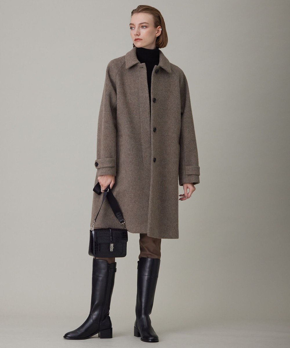 ICB ライトシャギーボンディング ステンカラーコート 