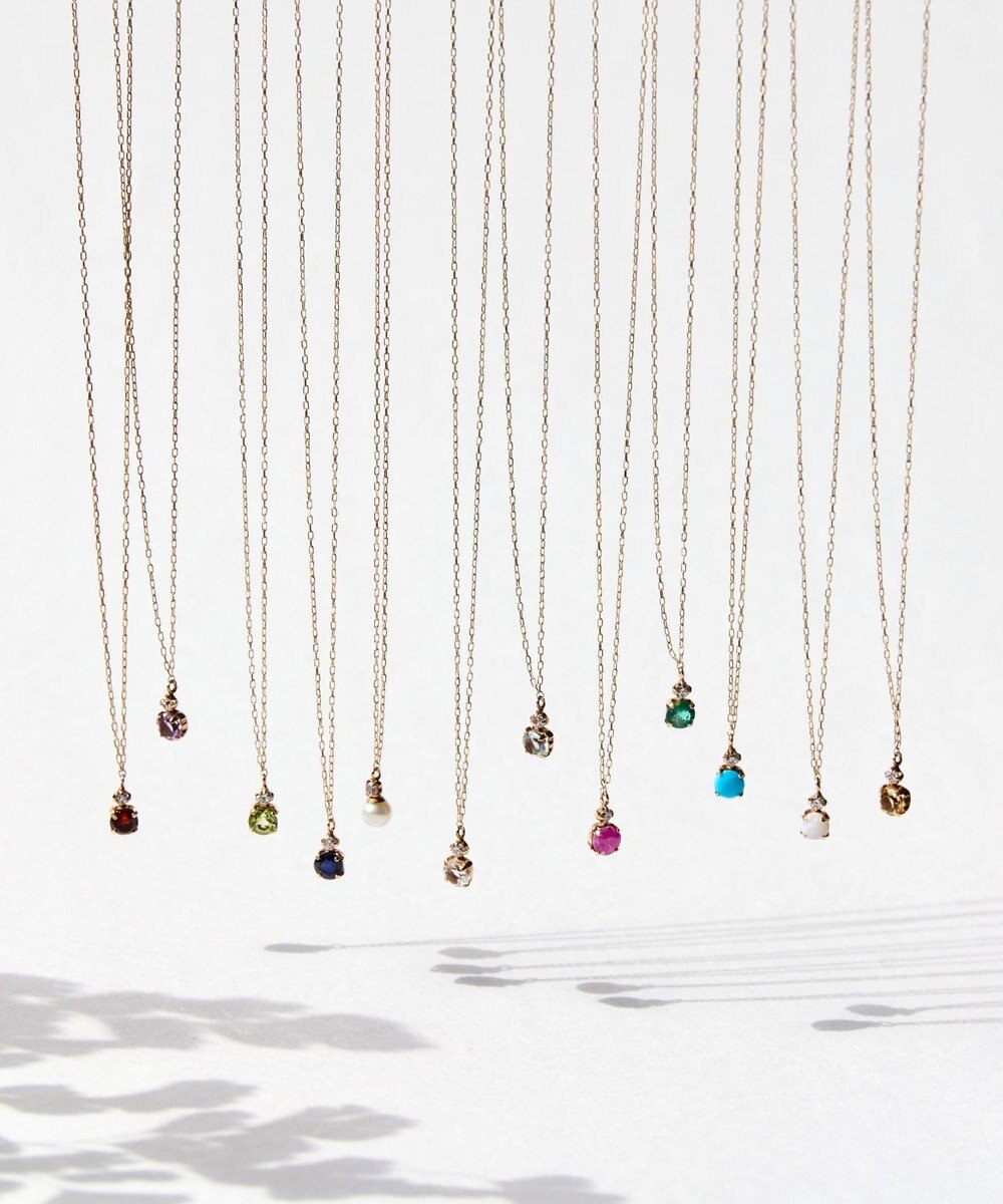 Phoebe 【K10】ジュエルラックネックレス　サファイア/9月誕生石/天然石/全長:40cm 