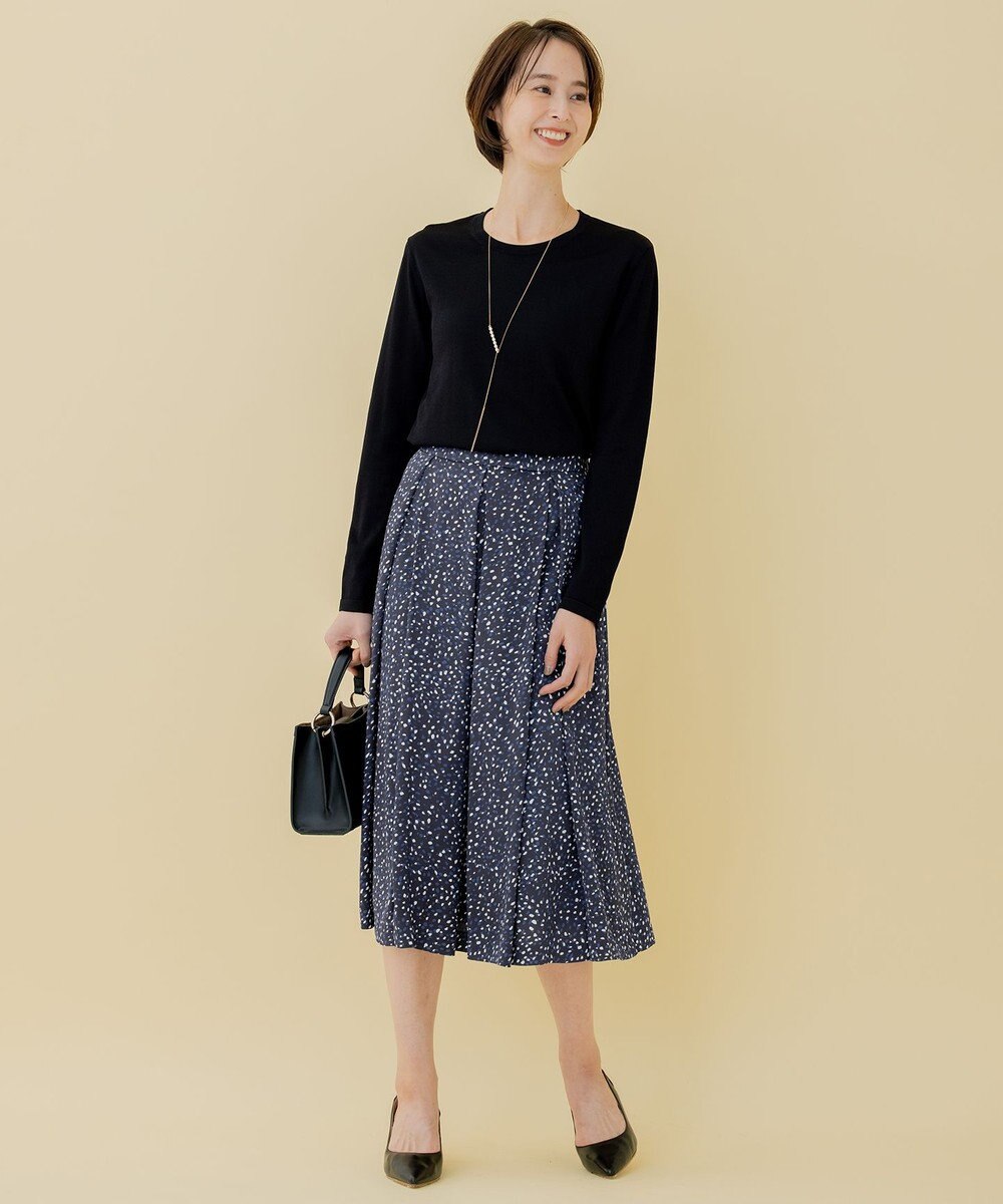 自由区 【XSサイズ～/洗える】レーヨンストレッチ プルオーバーニット 