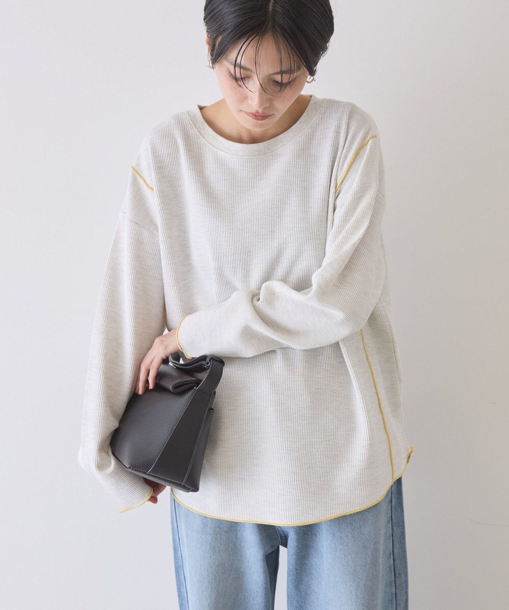 AMERICAN HOLIC 【WEB限定】ワッフル配色メロープルオーバー 