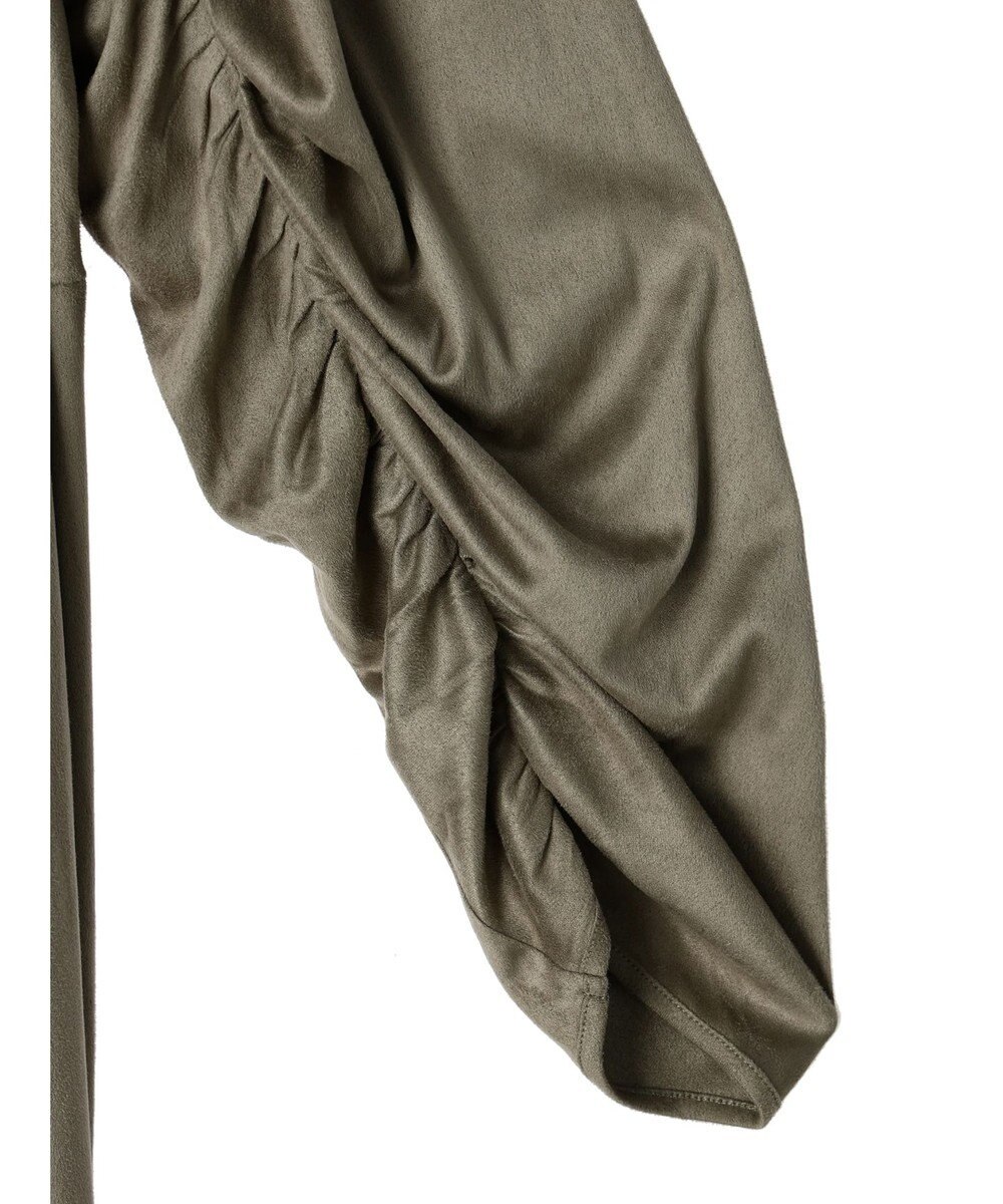 Green Parks ■ＥＳＣＡＲ　スエード調ギャザーキリカエワンピース 