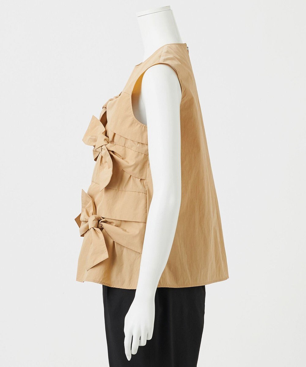 23区 S 【R(アール)】ナイロンタフタワッシャー  ノースリーブブラウス 