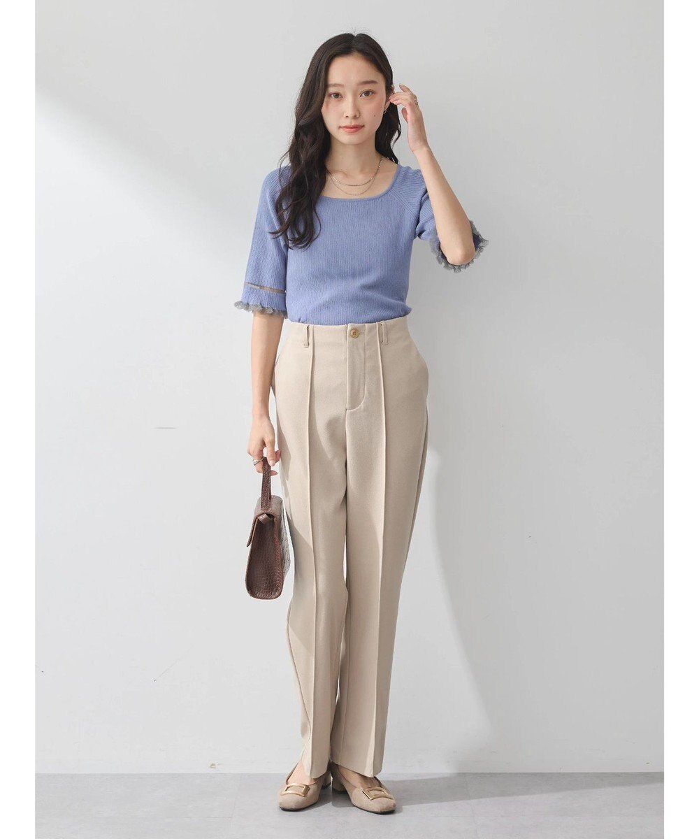 earth music&ecology ポイントシアーフリルニットプルオーバー 