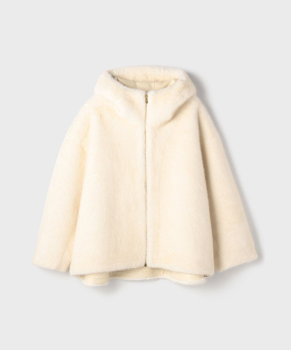 GRACE CONTINENTAL フェイクミンクフードジャケット 