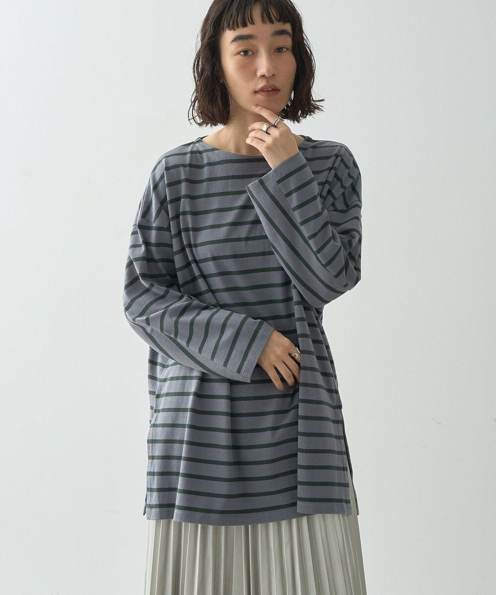 AMERICAN HOLIC ボーダーカットＢＩＧプルオーバー 