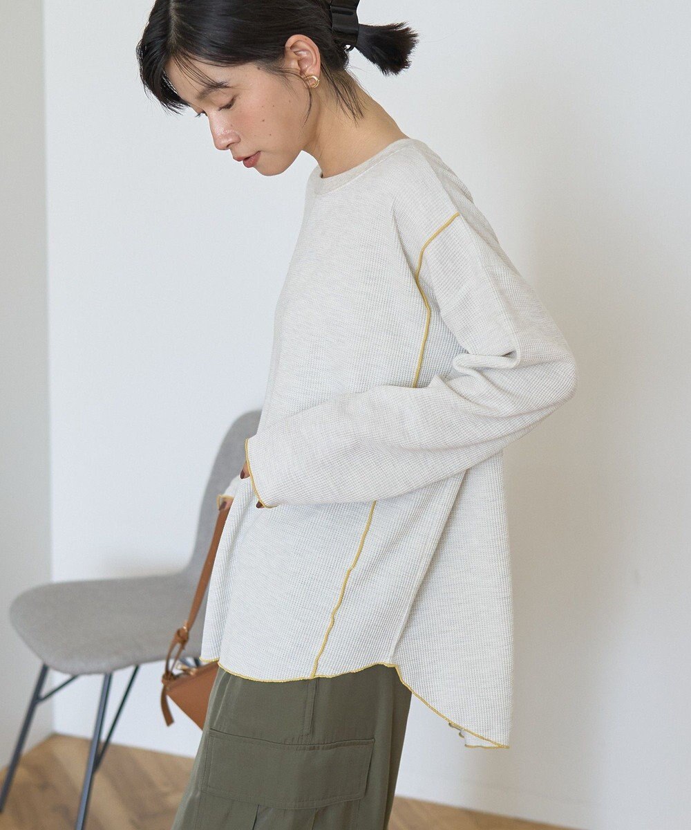 AMERICAN HOLIC 【WEB限定】ワッフル配色メロープルオーバー 