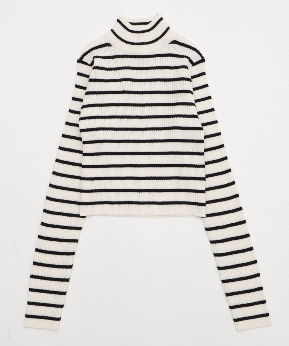 WEGO 【2025年秋冬新作】リブハイネックショートニット 