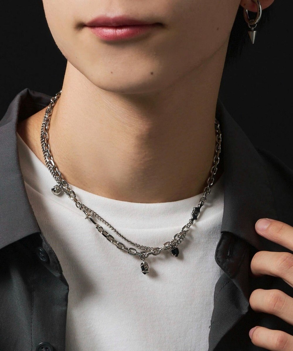 WEGO MモチーフMIXチェーンネックレス 