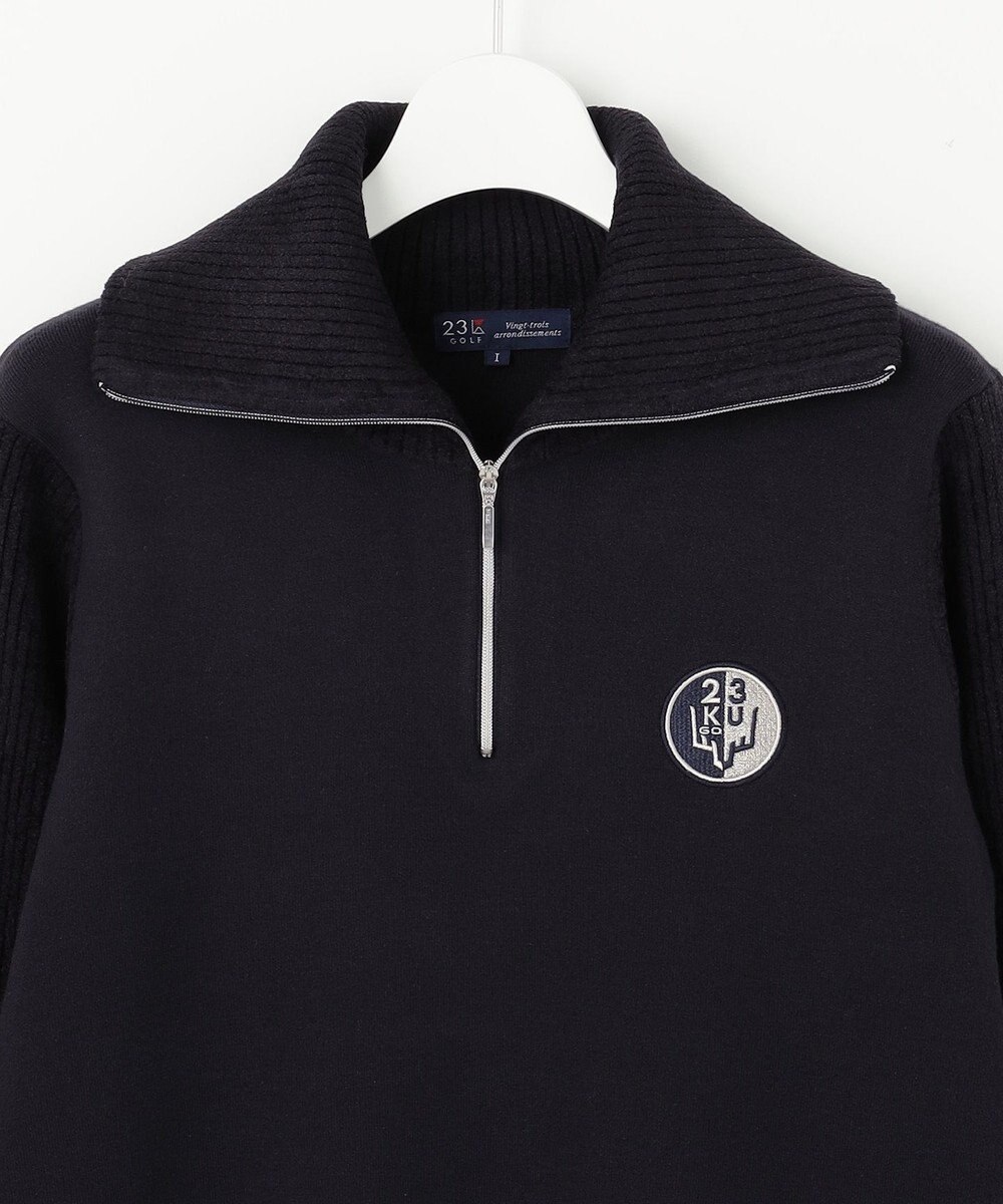 23区GOLF 【WOMEN】ストレッチモールハーフジップ ニット 