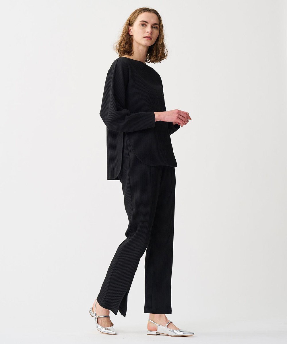 uncrave プリーツリブ ドルマンスリーブトップス 