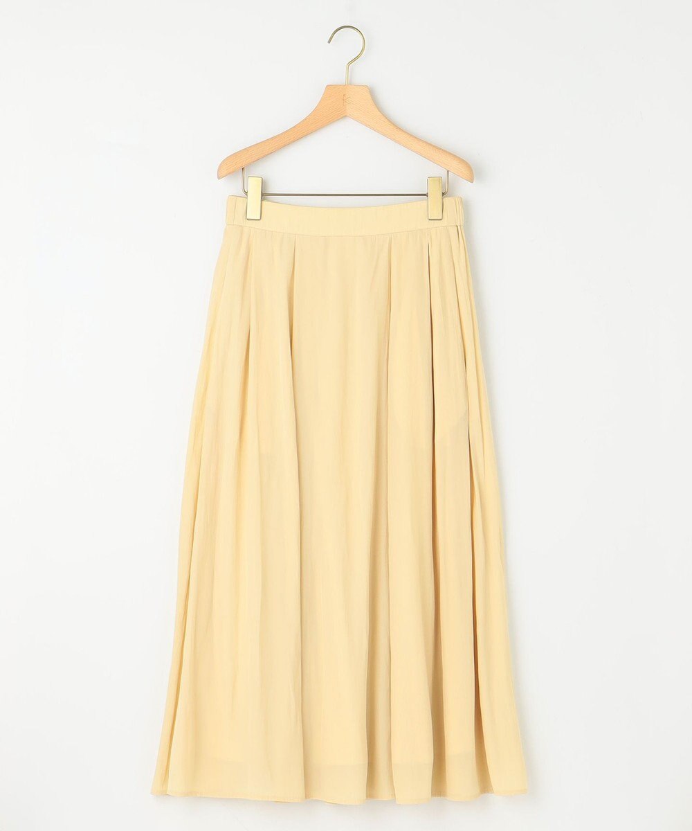 組曲 【WEB限定】ギャザーライトデシン タックスカート 