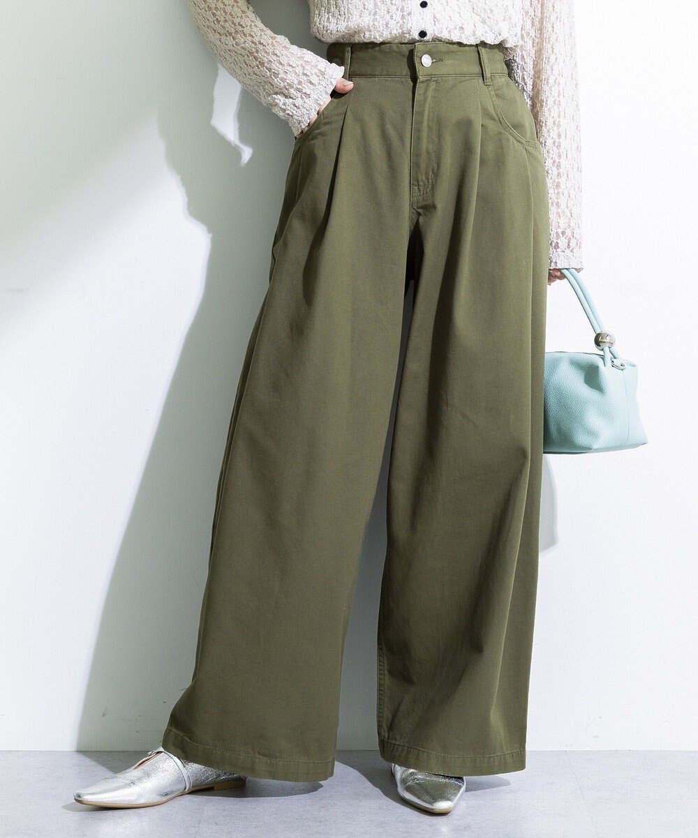 Green Parks チノタックワイドパンツ 